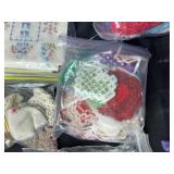 Large Collection of Handmade Crochet and Embroidered Linens with Accessories