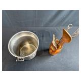 Metal Cooking Pot and Utensil Set with Ceramic Holder