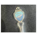 Collection of Vintage Souvenir Collector Spoons with International Motifs