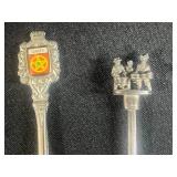 Collection of Vintage Souvenir Collector Spoons with International Motifs