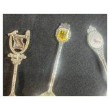 Collection of 12 Souvenir Collector Spoons with Decorative Handles