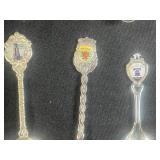 Collection of 12 Souvenir Collector Spoons with Decorative Handles