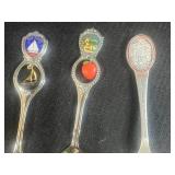 Collection of 12 Souvenir Collector Spoons with Decorative Handles
