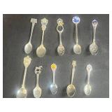 Collection of Vintage Souvenir Collector Spoons Assorted Locations