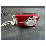 Canon PowerShot A480 and Kodak Brownie Hawkeye Cameras with Textile Pouch