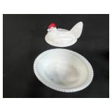 Collection of Ceramic and Glass Easter Decor with Goebel Chicks and Egg Cups