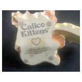 VTG Fitz & Floyd 1992 Quilt Collection Ceramic Holiday Coffee/Tea Set w Sugar, Creamer, Salt, Pepper and Tray & Lot of Mini Figurines