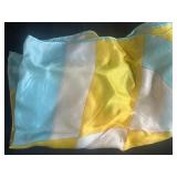 Samsonite Montbello II Yellow Train Case with Vintage Scarves Inc Vera