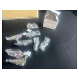 VTG Framed Nude Art, Decorative Fruit Bowl, and Wind Chimes