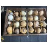 Vintage Easter Egg Collection with Boxes, Miniature Ornaments, and Egg Holders