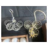 Vintage Easter Egg Collection with Boxes, Miniature Ornaments, and Egg Holders