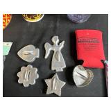 Vintage Old Dutch Potato Chip Tin (no lid), Tray, Cookie Cutters, Tumblers, and Kitchen Accessories Assortment