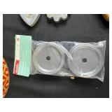 Vintage Old Dutch Potato Chip Tin (no lid), Tray, Cookie Cutters, Tumblers, and Kitchen Accessories Assortment