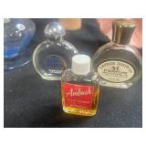 California Pottery Pink Lady Dancer Figurine & Vintage Vanity Decor Display Collection Glass Busts Mini Perfume Bottles