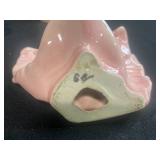 California Pottery Pink Lady Dancer Figurine & Vintage Vanity Decor Display Collection Glass Busts Mini Perfume Bottles