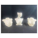 California Pottery Pink Lady Dancer Figurine & Vintage Vanity Decor Display Collection Glass Busts Mini Perfume Bottles