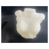 California Pottery Pink Lady Dancer Figurine & Vintage Vanity Decor Display Collection Glass Busts Mini Perfume Bottles