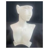 California Pottery Pink Lady Dancer Figurine & Vintage Vanity Decor Display Collection Glass Busts Mini Perfume Bottles