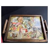 Collection of Vintage Decorative Trays, Plates, and Heart Box Assortment