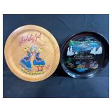 Collection of Vintage Decorative Trays, Plates, and Heart Box Assortment