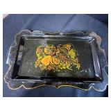 Collection of Vintage Decorative Trays, Plates, and Heart Box Assortment