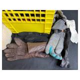 Collection of Vintage and Modern Gloves, Mittens, Hats and Winter Accessories in Crates