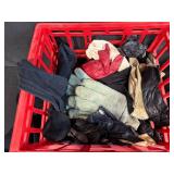 Collection of Vintage and Modern Gloves, Mittens, Hats and Winter Accessories in Crates