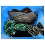 Lot of Jewelry Display Stands, Velvet Pads, and Showcase Accessories with Storage Bin