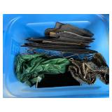 Lot of Jewelry Display Stands, Velvet Pads, and Showcase Accessories with Storage Bin