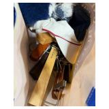 Lot of Wire Shelving Racks and Assorted Wooden Clothes Hangers