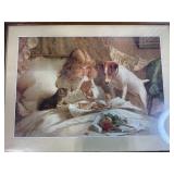 Set of 3 Framed Vintage Prints Featuring Children and Animals