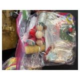 Vintage Metal Sewing Box with Notions, Buttons, Thread, and Craft Supplies