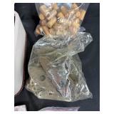 Vintage Suitcase Filled with Craft Supplies and Mixed Hardware