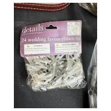 Vintage Suitcase Filled with Craft Supplies and Mixed Hardware