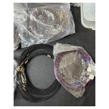 Bulk Lot of Assorted Necklace Cords and Chains with Clasps for Jewelry Making
