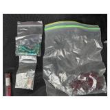 Large Mixed Lot of Glass and Acrylic Beads in Assorted Colors and Shapes