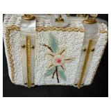 Vintage Ladies Handbag Collection with Lily-Bet Palm Beach Wicker Purse and Accessories