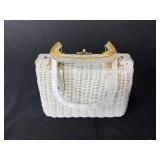 Vintage Ladies Handbag Collection with Lily-Bet Palm Beach Wicker Purse and Accessories