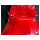 Red Faux Croc Purse with Novelty Telephone Handset Design - wiring for actual phone (untested)