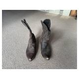 SSS. Size 12W Code West All Leather Cowboy Boots w/ Tips