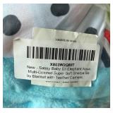 SSS. Sassy Baby Eli Elephant Baby Blanket with Teething Corners