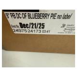 EE. 2x 8" Jessie Lord Bakery Blueberry Pies