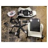 Gymax Gaming Chair Adjustable Swivel Racing Style Computer Office Chair White & Black (PICTURE IS JUST FOR REFERENCE, SEE PHOTOS FOR ACTUAL COLOR, Maybe Missing Hardware)