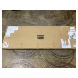 KOMFOTT Linen Upholstered Headboard for Full & Queen Size Bed, Vertical Channel Tufted Rectangular Headboard with Solid Wood Legs & Adjustable Width, Padded Bed Backboard, Easy Assembly (Gray)