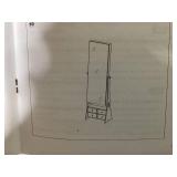 Costway 3-color LED Lighted Jewelry Cabinet With Full-length Mirror And Adjustable Tilt Angles-white