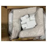 HOMCOM Bar Height Bar Stools Set of 2, 180 Degree Swivel Barstools with Solid Wood Footrests and Button Tufted Design, 30" Seat Height Bar Chairs for Kitchen Island, Beige