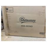 Outsunny Outdoor Wooden Rocking Chair, Single-Person Rustic Adirondack Rocker with Slatted Seat, High Backrest, Armrests for Patio, Garden and Porch, Natural