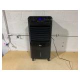 HOMCOM 3-In-1 Ice Cooling Fan, Mobile Evaporative Air Cooler with Remote, Timer, Oscillating for Home Office, Bedroom, Black