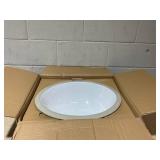 Signature Hardware 18" Oval Porcelain Undermount Sink, White SH129029WH