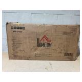 HOMCOM Sideboard Buffet Cabinet, Kitchen Storage Cabinet, Double Glass Door Accent Cabinet with Adjustable Shelves, Espresso